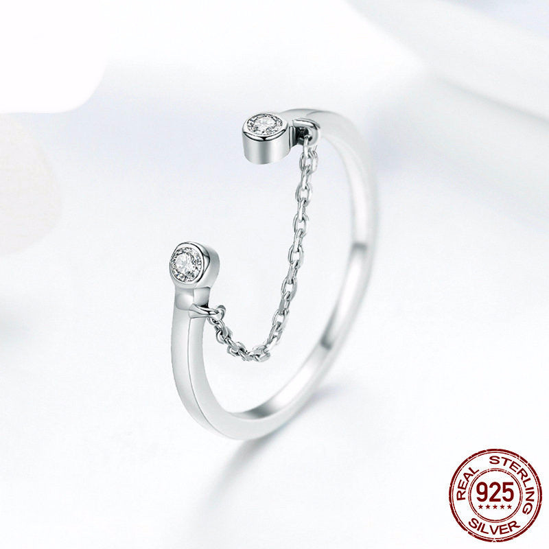 Chain Ring 925 Sterling Silver