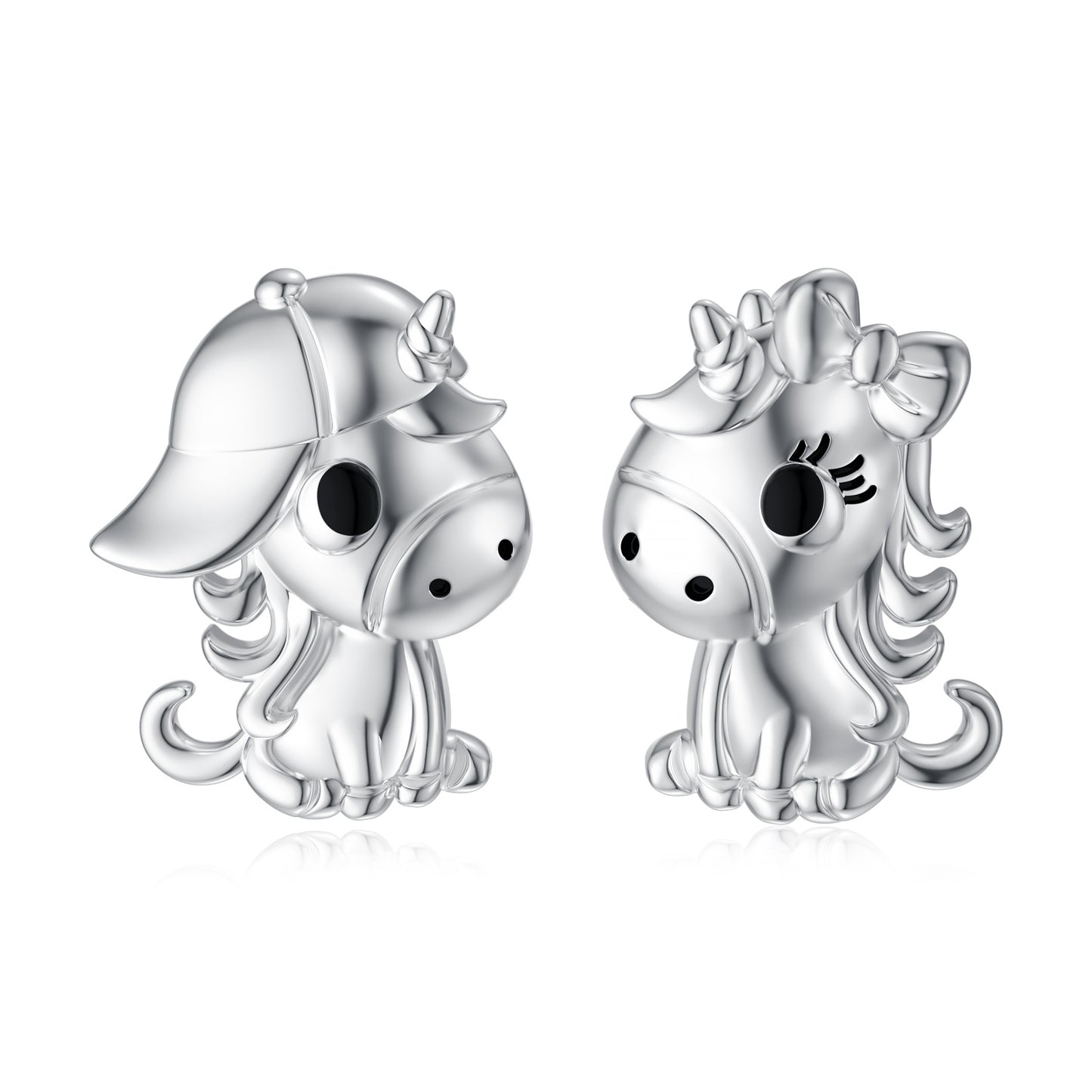 Cute Unicorn Earrings 925 Sterling Silver