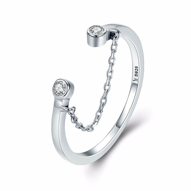 Chain Ring 925 Sterling Silver