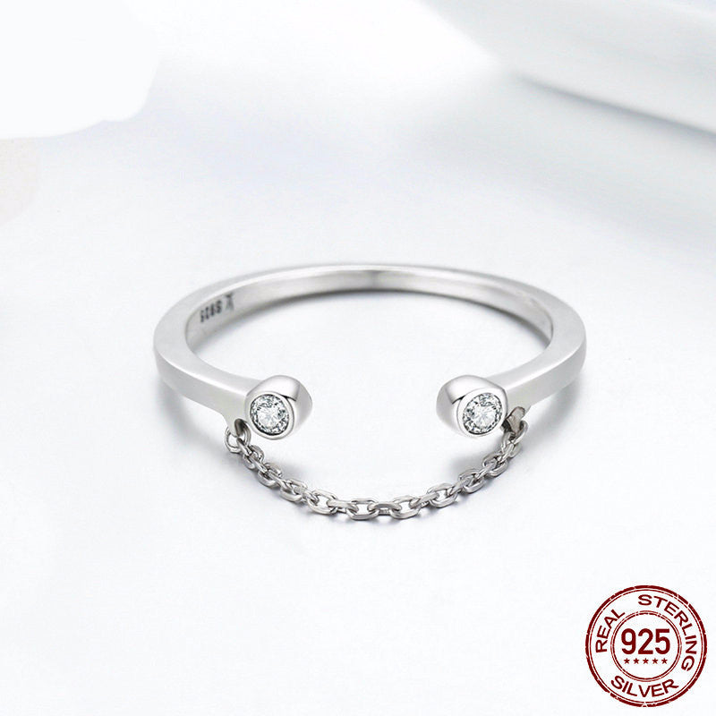 Chain Ring 925 Sterling Silver